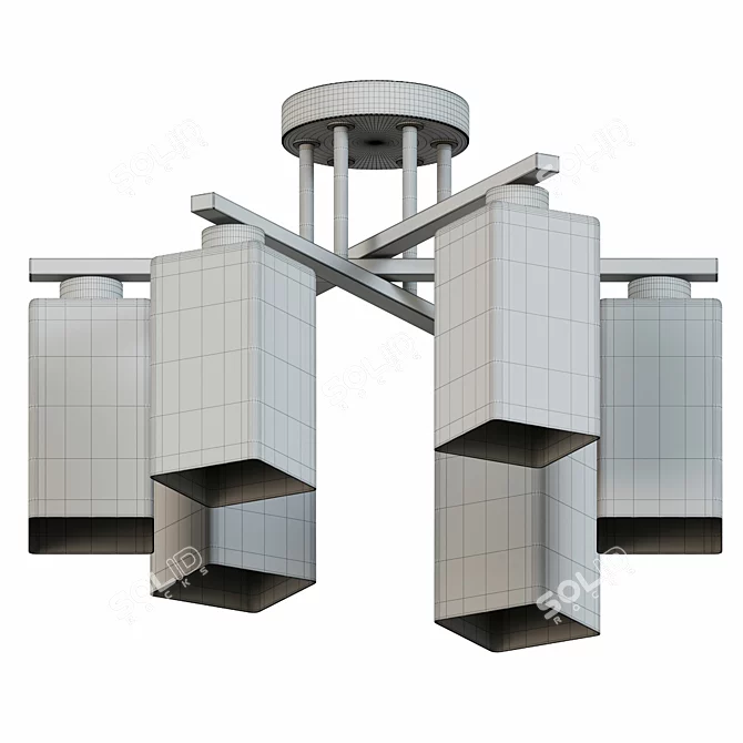 Elegant Markus Ceiling Chandelier 3D model image 2