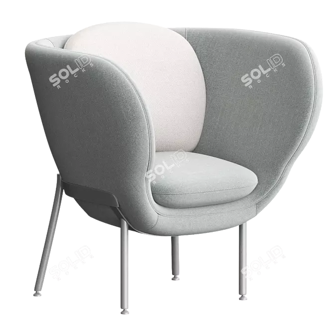 Sleek ARMADA Armchair: 2017 Design 3D model image 1