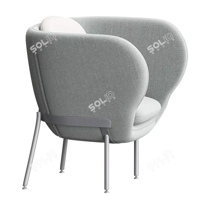 Sleek ARMADA Armchair: 2017 Design 3D model image 2