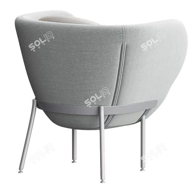 Sleek ARMADA Armchair: 2017 Design 3D model image 4