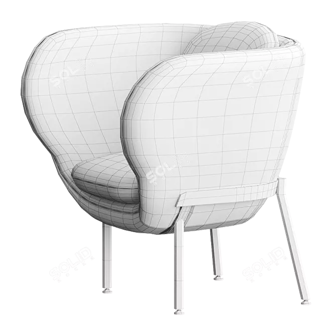 Sleek ARMADA Armchair: 2017 Design 3D model image 5