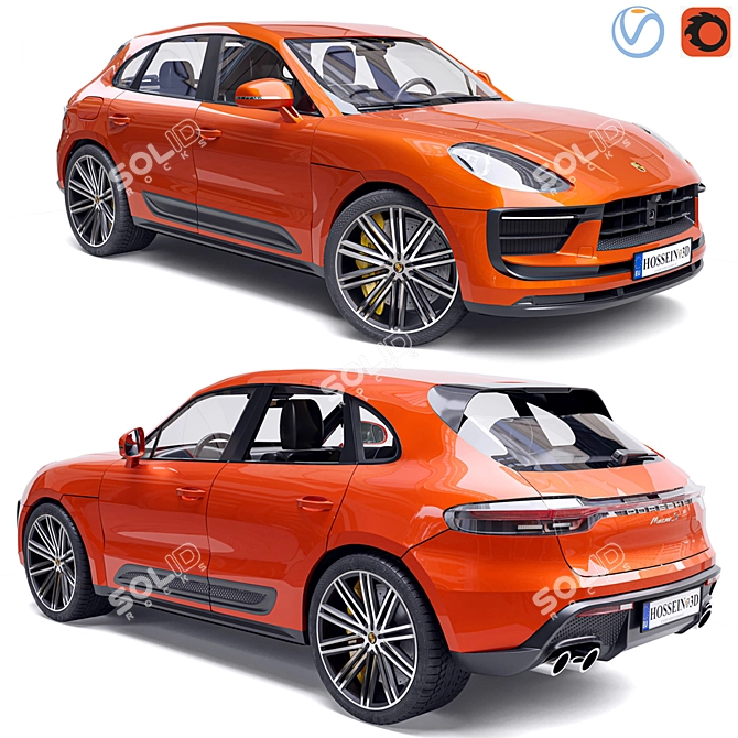 Luxury Detailed Porsche Macan S 3D model image 1