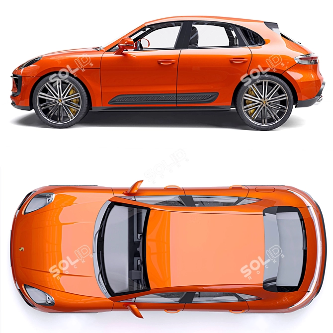 Luxury Detailed Porsche Macan S 3D model image 3