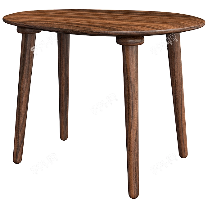 Zara Home Wooden Table: Elegant and Timeless 3D model image 2