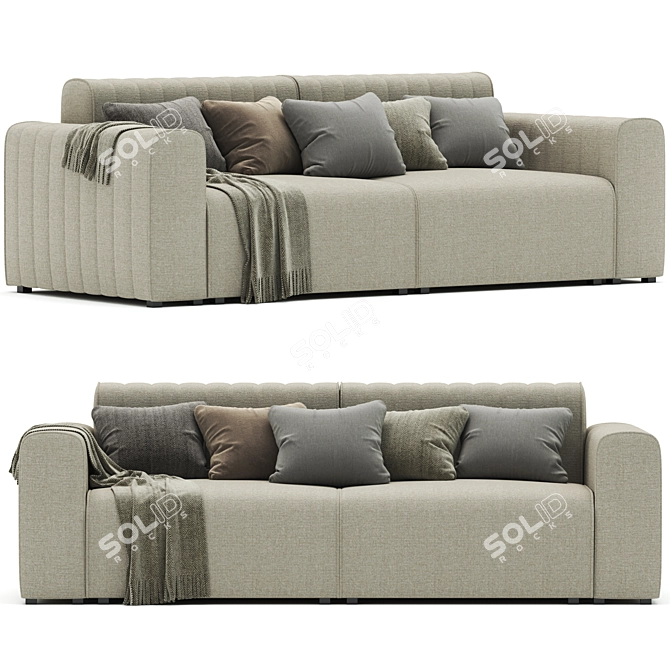 Riff Sofa: Modern Scandinavian Design 3D model image 1