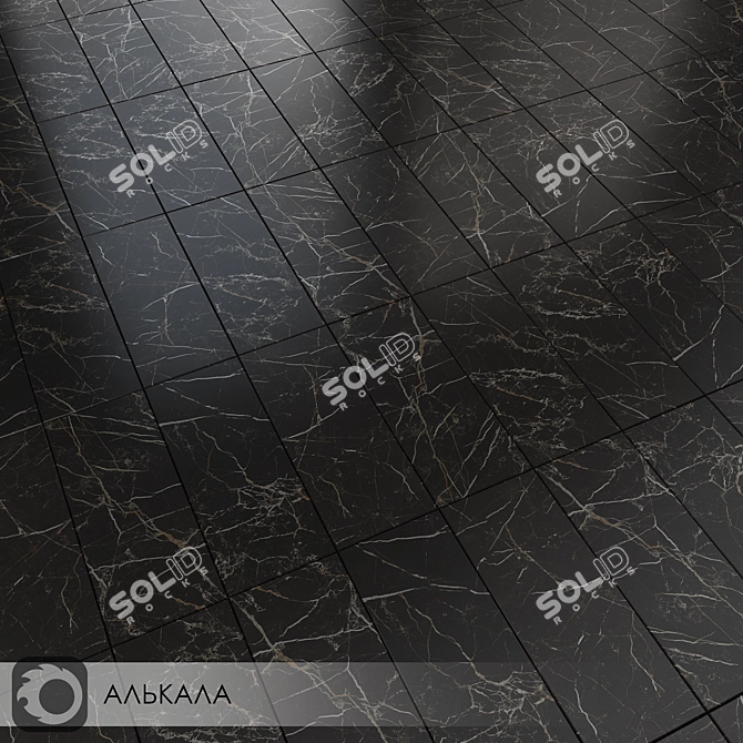 Ceramic Fiesta: Alcala Glossy Wall Tiles 3D model image 2