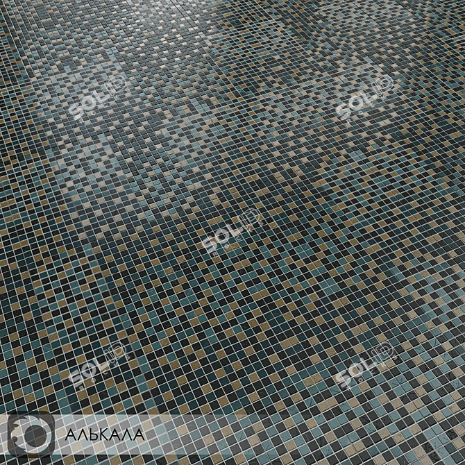 Ceramic Fiesta: Alcala Glossy Wall Tiles 3D model image 3