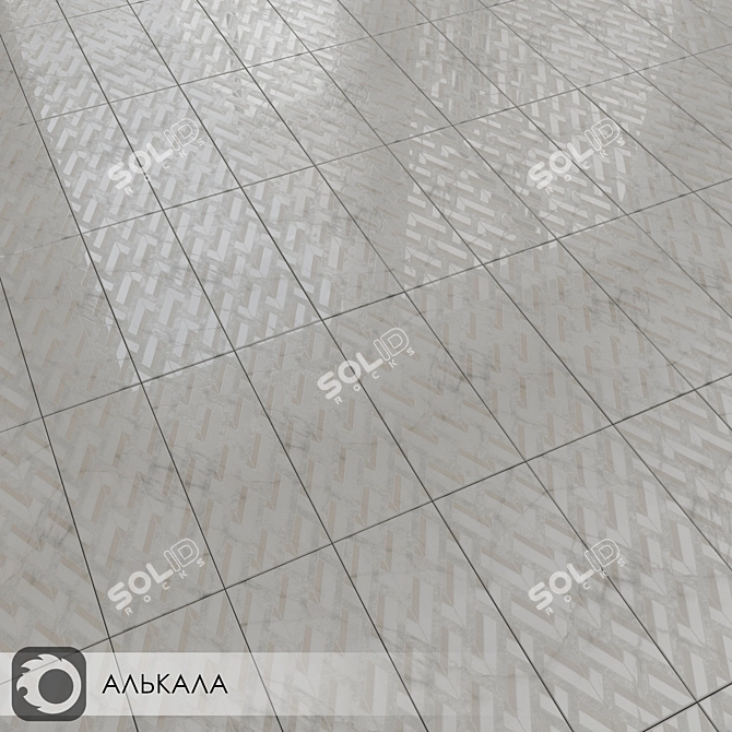 Ceramic Fiesta: Alcala Glossy Wall Tiles 3D model image 6