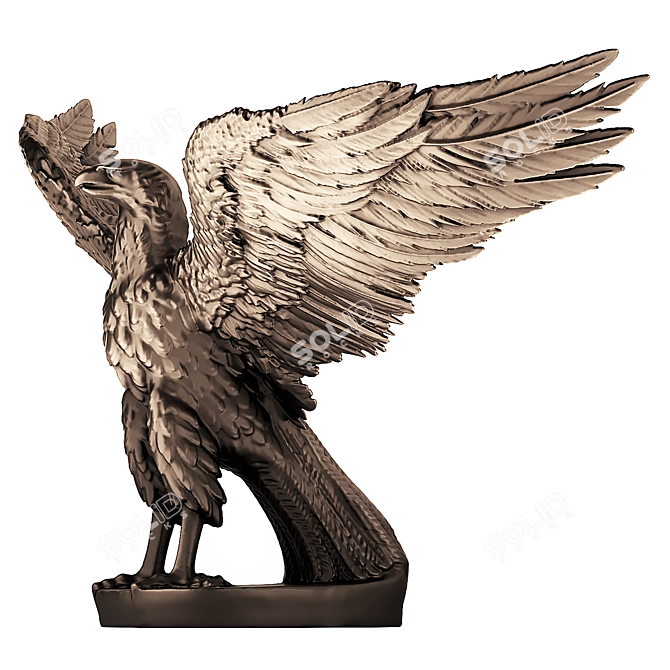 3D Eagle Hawk Sculpture 3D model image 1