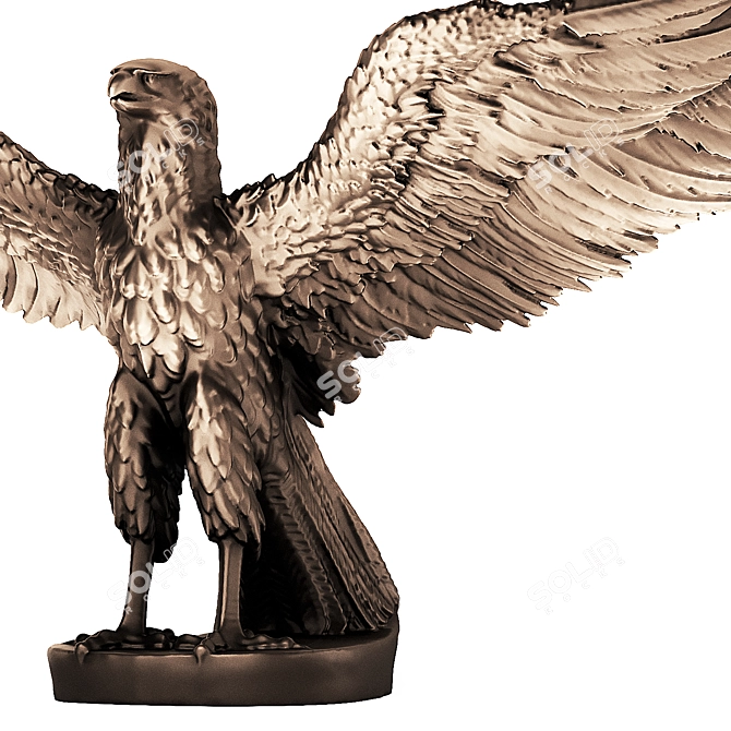 3D Eagle Hawk Sculpture 3D model image 2