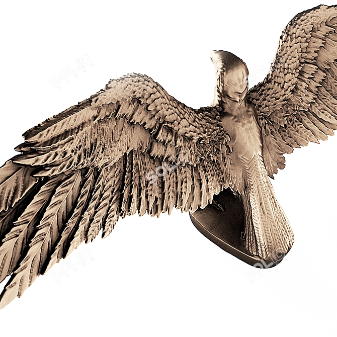 3D Eagle Hawk Sculpture 3D model image 3