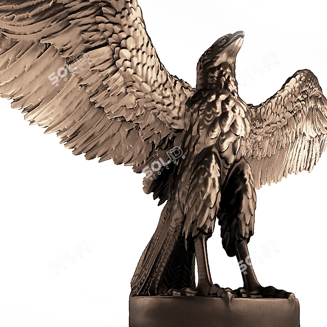 3D Eagle Hawk Sculpture 3D model image 4