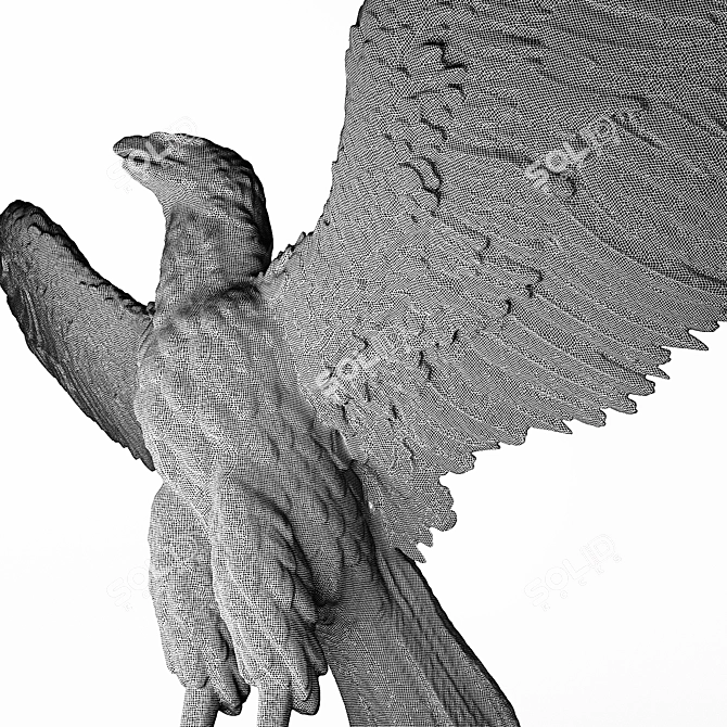 3D Eagle Hawk Sculpture 3D model image 5