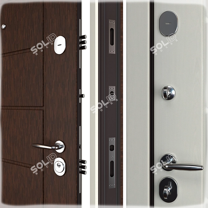 Olimpiya (Favorit) Entrance Door: Secure & Stylish 3D model image 2