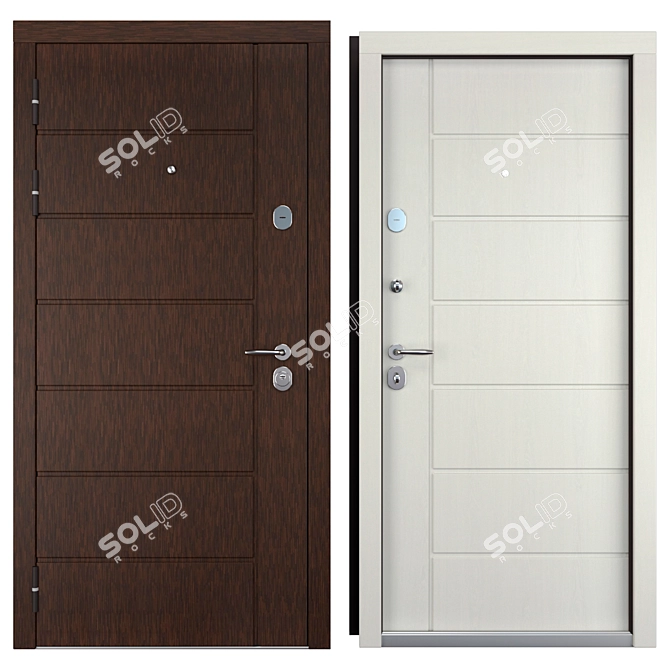 Olimpiya (Favorit) Entrance Door: Secure & Stylish 3D model image 3