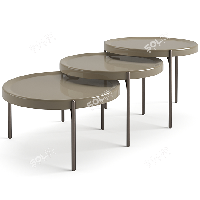 Fendi Casa Palmer Coffee Tables Set 3D model image 3