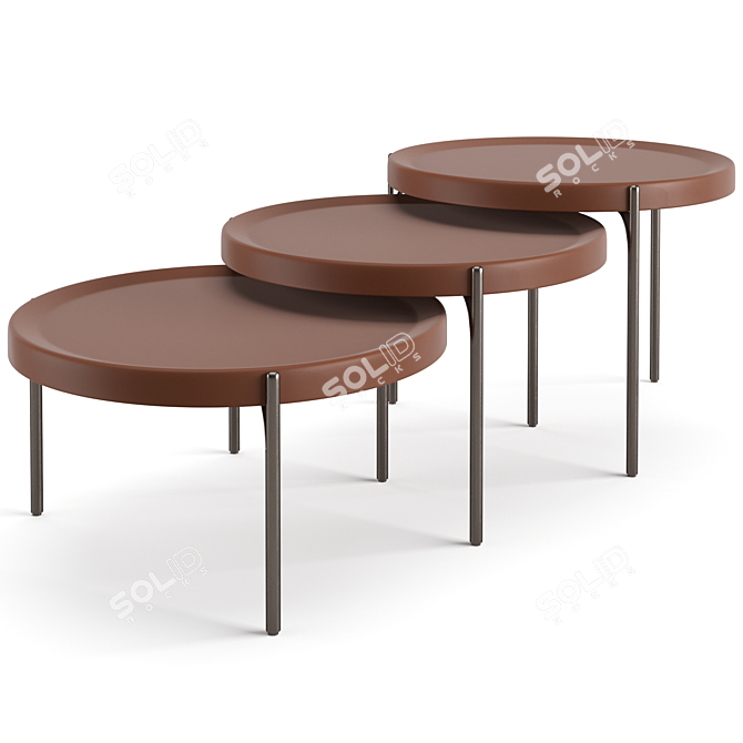 Fendi Casa Palmer Coffee Tables Set 3D model image 4