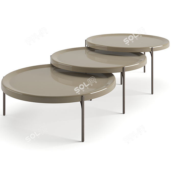 Fendi Casa Palmer Coffee Tables Set 3D model image 6