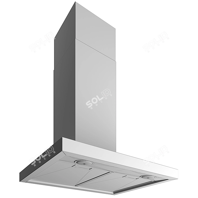 Sleek Samsung Cooker Hood NK24M5070BG/UR 3D model image 6