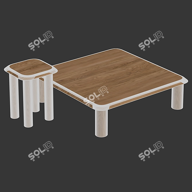 Fredericia Islets Table Set: Versatile and Elegant Furniture Solution 3D model image 4