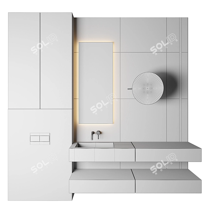 Luxury 48 Bathroom: 3Dmax, OBJ, Corona + Vray 3D model image 2