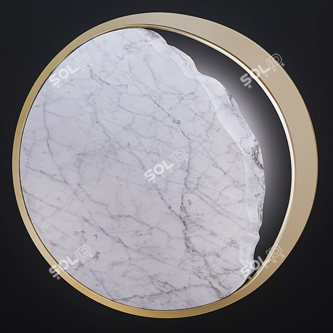 Title: Marble Moon Lamp 3D model image 3