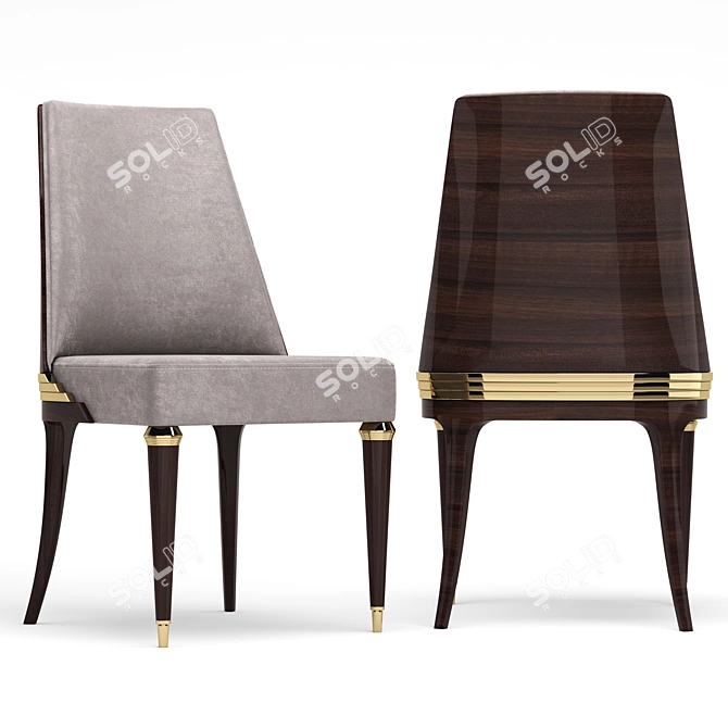 Elegant Vistore Dining Chair 3D model image 2