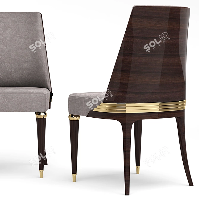 Elegant Vistore Dining Chair 3D model image 5