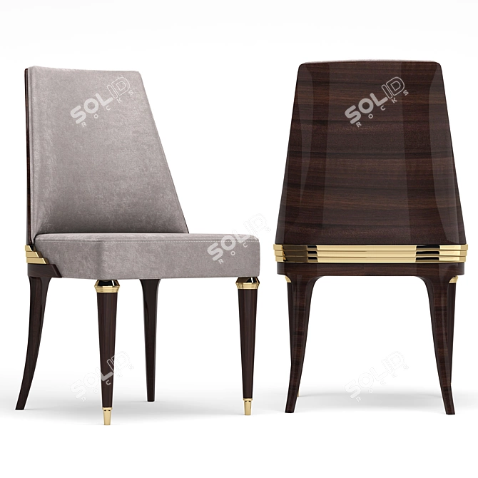 Elegant Vistore Dining Chair 3D model image 9
