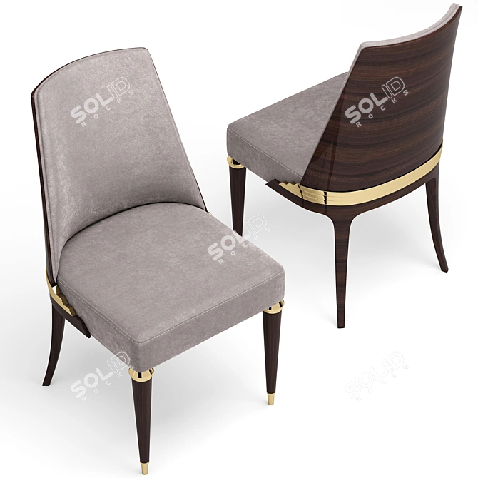 Elegant Vistore Dining Chair 3D model image 10