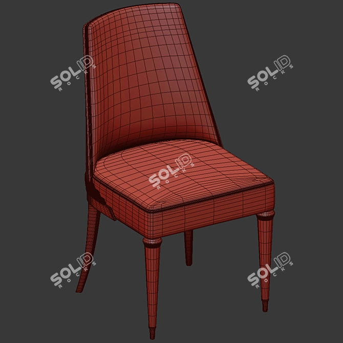 Elegant Vistore Dining Chair 3D model image 11