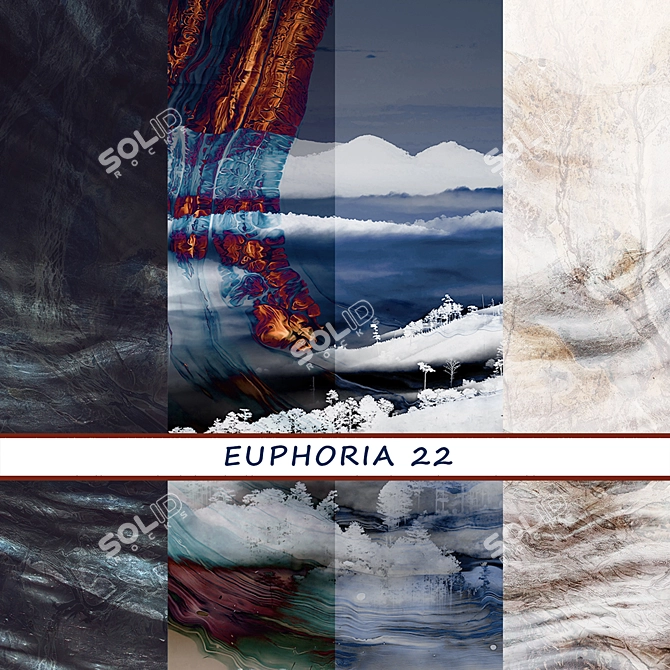 Title: EUPHORIA 22: Captivating Designer Wallpaper Collection 3D model image 1