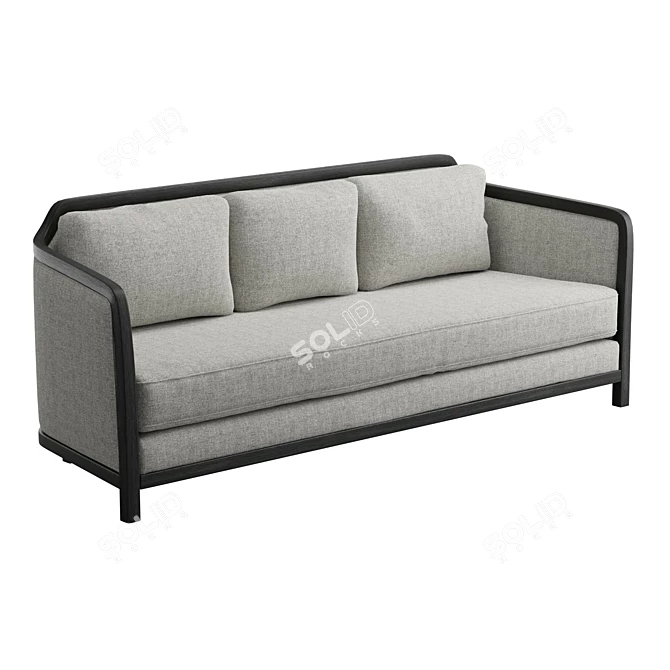 Vintage-inspired Cora Sofa: Elevated Charm for Your Favorite Spot 3D model image 1