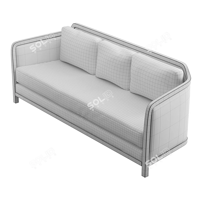 Vintage-inspired Cora Sofa: Elevated Charm for Your Favorite Spot 3D model image 6