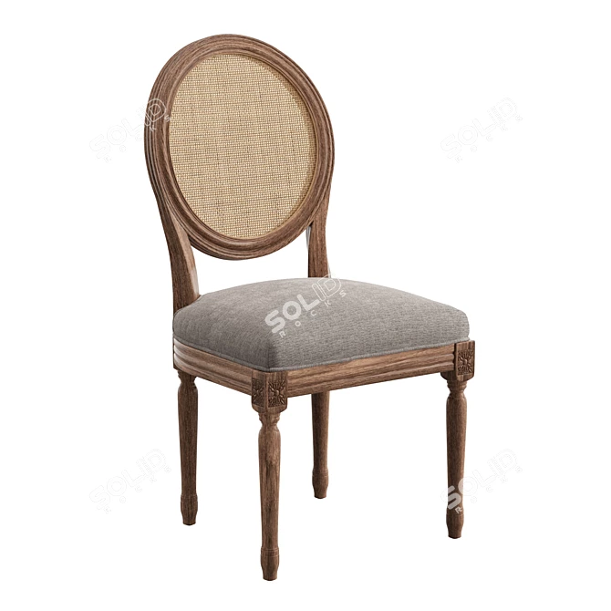 Elegant Duffield Chair in Sand Gray 3D model image 1