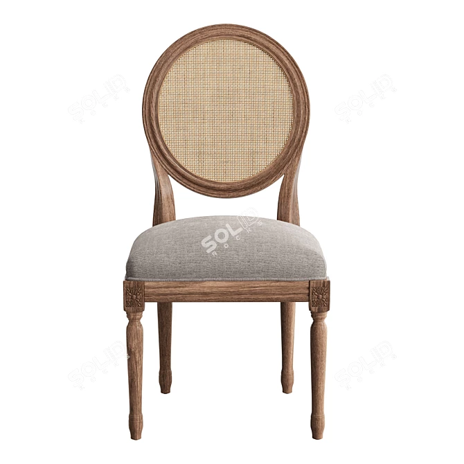 Elegant Duffield Chair in Sand Gray 3D model image 2