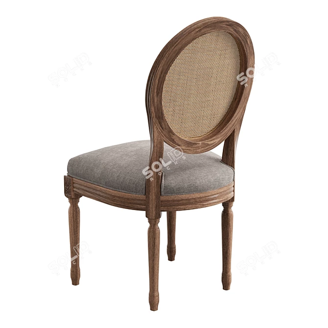 Elegant Duffield Chair in Sand Gray 3D model image 4