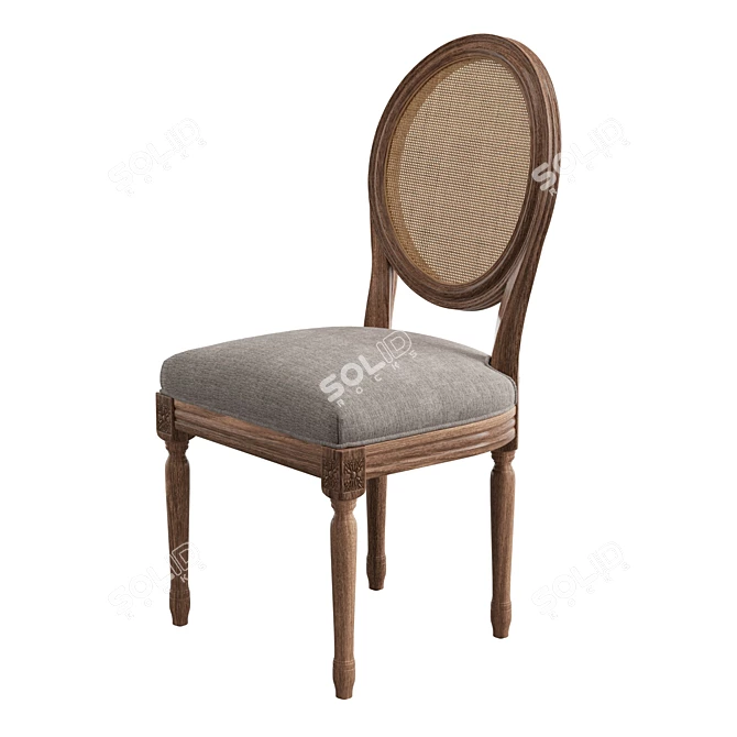 Elegant Duffield Chair in Sand Gray 3D model image 5