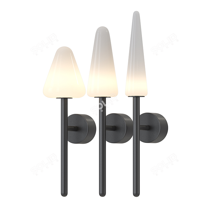 Minimalist LED Wall Lamp: Lampatron ADORA 3D model image 1