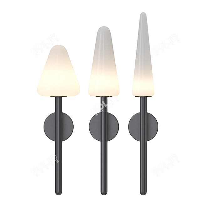 Minimalist LED Wall Lamp: Lampatron ADORA 3D model image 2