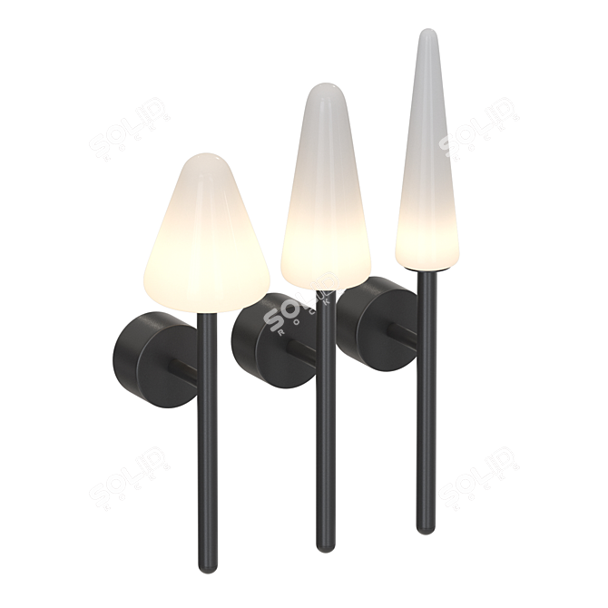 Minimalist LED Wall Lamp: Lampatron ADORA 3D model image 3