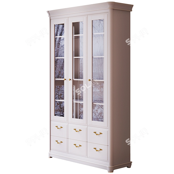 Riviera Collection Bookcase: Elegant, Stylish, and Spacious 3D model image 1