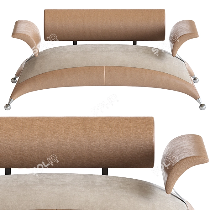 Stylish Safari Sofa 3D model image 3