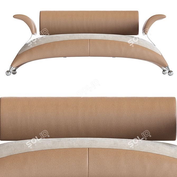 Stylish Safari Sofa 3D model image 5