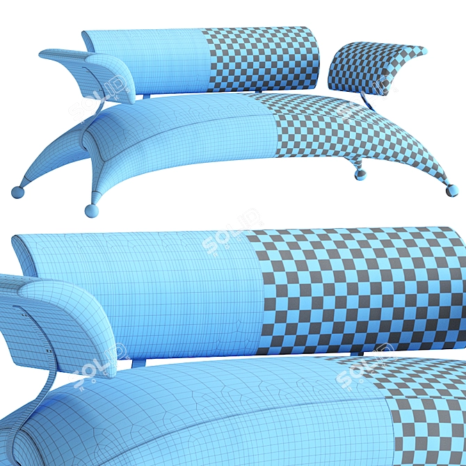 Stylish Safari Sofa 3D model image 7