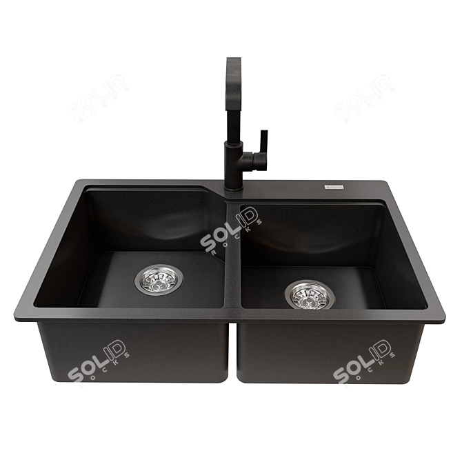 Franke Urbam UCG Sink & Mizu Faucet 3D model image 1