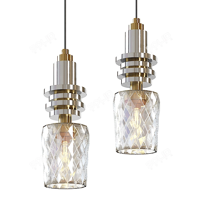 Charlize Pendant Light: Elegant and Modern 3D model image 1