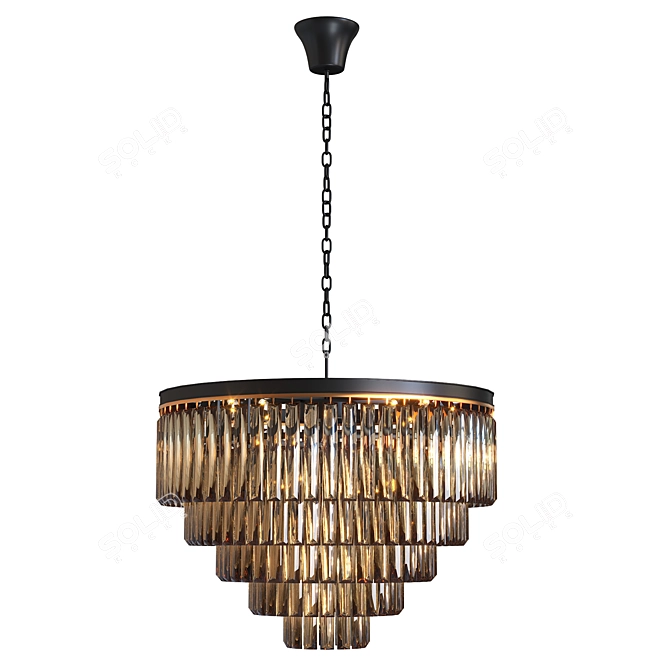 Elegant Crystal Pendant Lamp 3D model image 5