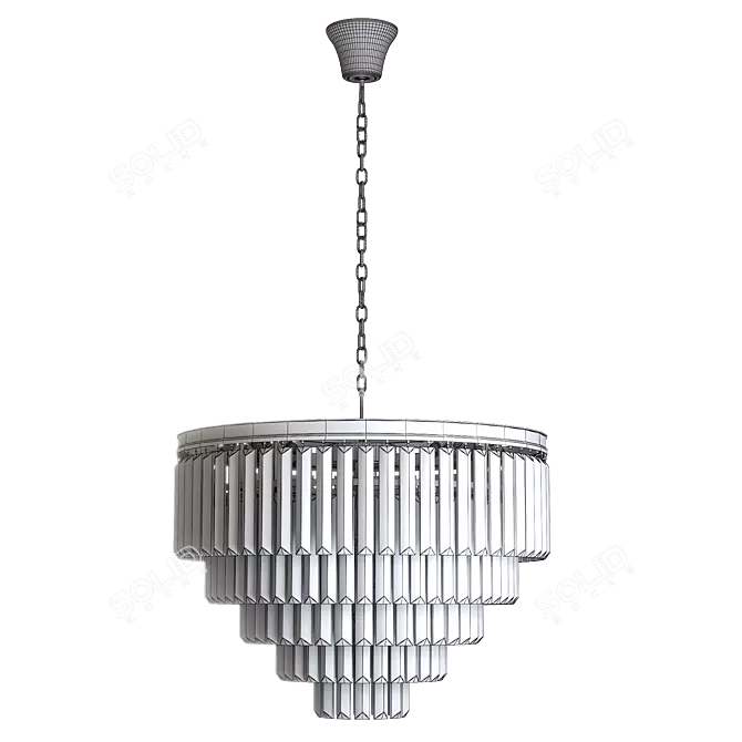 Elegant Crystal Pendant Lamp 3D model image 9