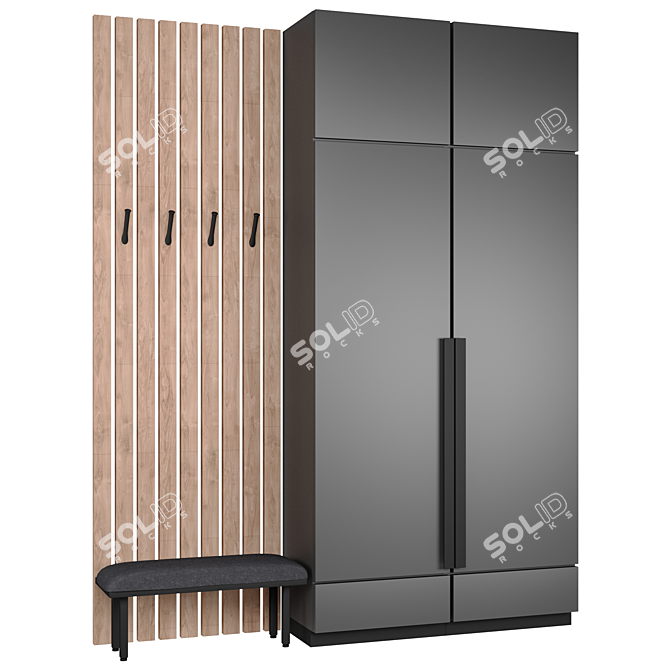 Modern Hallway Cabinet 3D model image 2